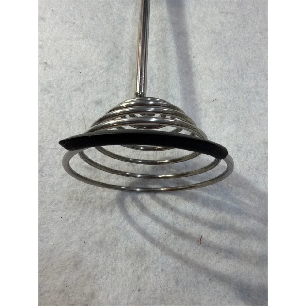 Dreamfarm one-Handed Stainless-Steel Veggie & Potato Masher w/ Soft Grip scraper